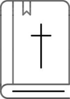 Bible icon or symbol in thin line art. vector