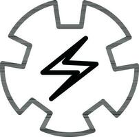 Energy setting icon in thin line art. vector