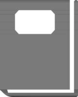 Glyph style of study book icon in isolated. vector