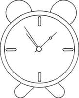 Alarm clock symbol for education concept in stroke style. vector