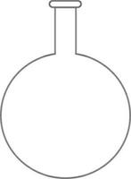 Stroke style of  pot icon for laboratory in illustration. vector
