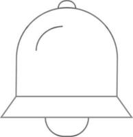 Stroke style of bell icon for school concept. vector