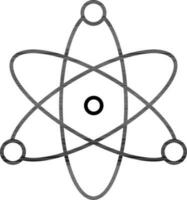 Flat style Atomic structure icon in line art. vector