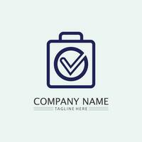 Checklist check mark logo vector or icon. Tick symbol in green color illustration. Accept okey symbol for approvement or cheklist design