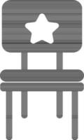 Black chair on white background. vector