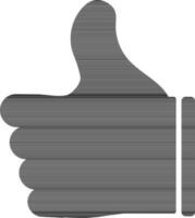 Flat illustration of a thumb up hand. vector