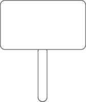 Election blank voting board in black line art. vector