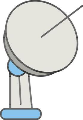 Satellite Dish Icon in Grey Color.