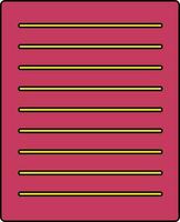 Blank document paper in pink and yellow color. vector