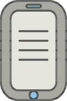 Grey Smartphone Icon in Flat Style. vector