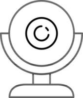 Line art illustration of Web camera icon. vector