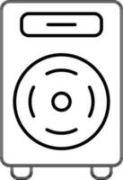 Flat style Speaker icon in line art. vector