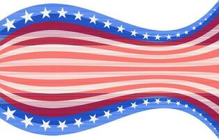 American flag wave. vector