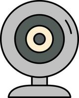 Web camera icon in gray color. vector