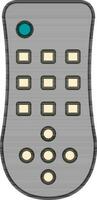 Remote control icon in gray color. vector