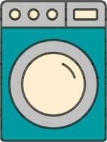 Washing machine icon in flat style. vector
