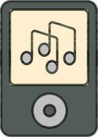 Mp3 player icon in gray color. vector
