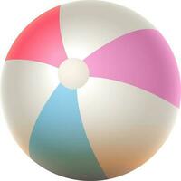Glossy Beach Ball Element on White Background. vector