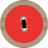 Isolated icon of a sewing button. vector