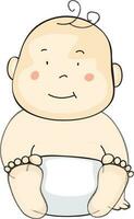 Cartoonish baby character. vector