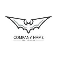 bat vector icon logo template