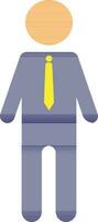 Faceless man in blue suit. vector