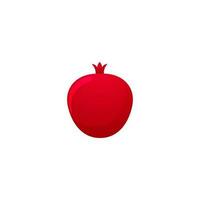 Illustration of a glossy red pomegranate. vector