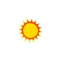 Isolated sun in white background. vector