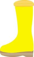 Flat Style Boot Icon in Yellow Color. vector