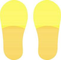 Vector Illustration of Yellow Slippers.