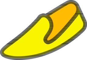 Yellow Shoes Icon in Flat Style. vector