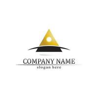 triangle pyramid logo design and vector symbol egyptian and logo business