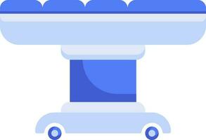 Flat style Wheeled stretcher icon in blue color. vector