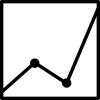 Line art illustration of Wave move graph chart icon. vector