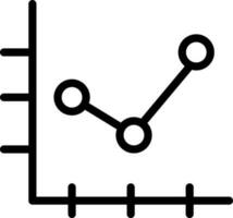 Line art illustration of Correlation chart icon. vector