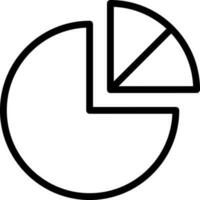 Workflow three step pie chart icon in black outline. vector