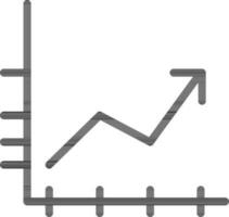 illustration of Line graph chart icon. vector