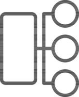 Line art illustration of Hierarchical icon. vector