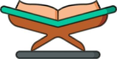 Holy book stand icon in flat style. vector