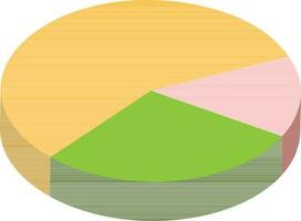 3D Pie chart infographic for Business. vector