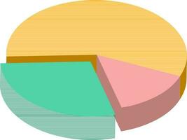 3d tarta gráfico infografía para negocio concepto. vector