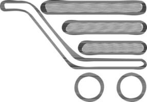 Illustration of shopping cart. vector