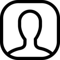 Account or Profile icon in thin line art. vector