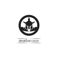 Spartan helmet logo template vector