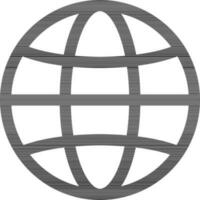 Worldwide or Globe icon in thin line art. vector