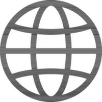 Worldwide or Globe icon in thin line art. vector