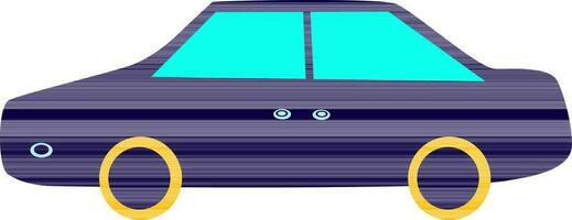 Car icon in blue color for travelling. vector