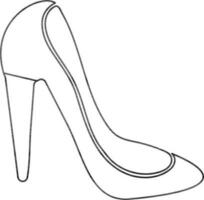 Illustration of high heel icon for luxury concept. vector