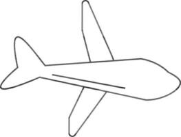 Airplane icon for travelling fast in stroke style. vector