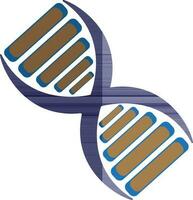 Illustration of a DNA in flat style. vector